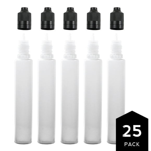 30ml PE Unicorn Pen Plastic Bottle with Child Resistant Tamper Evident Cap (25 Pack)