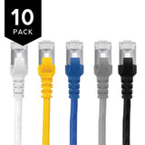 Cat7 STP Ethernet Network Patch Cable (10-Pack)