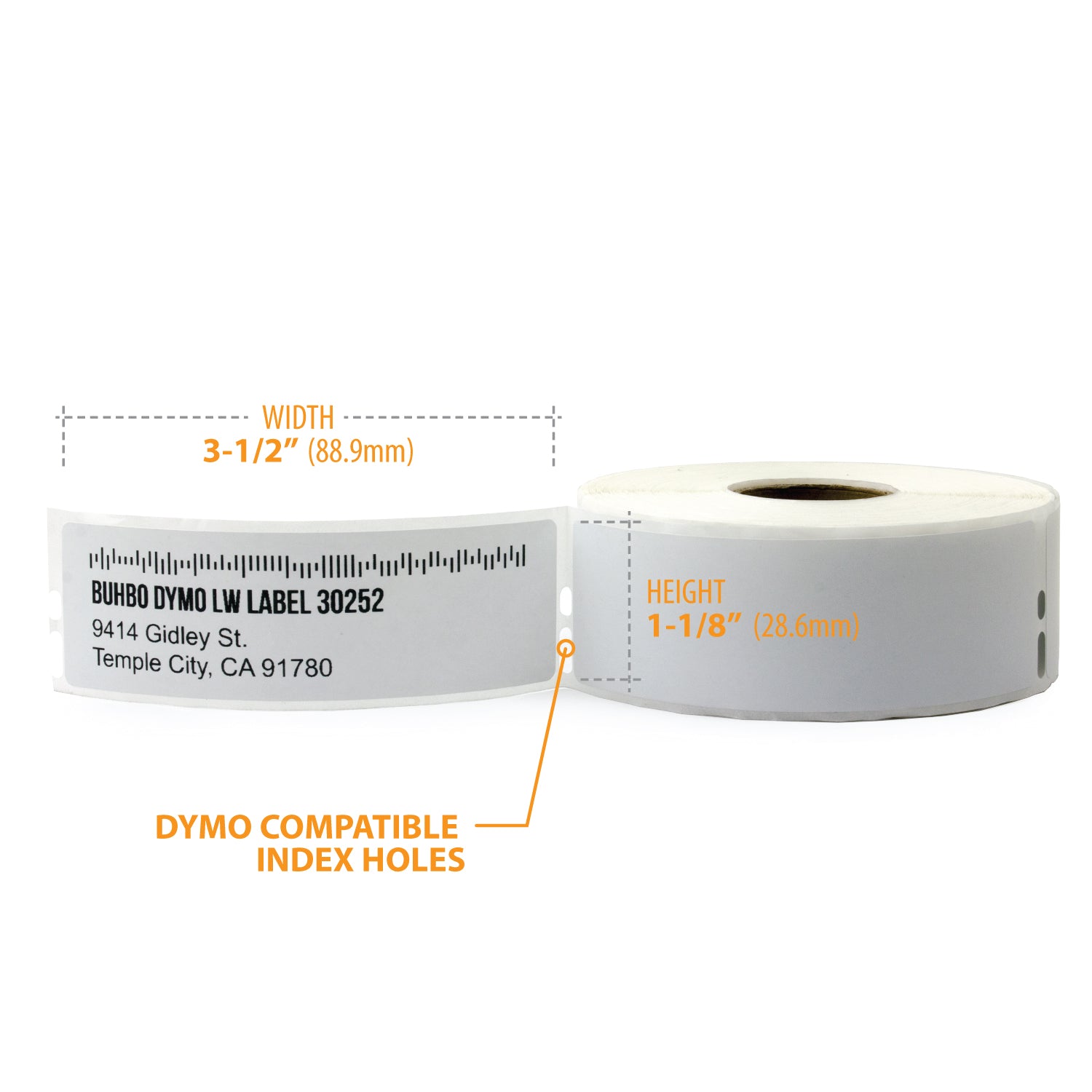 Dymo Compatible 30252 Address Labels 1 1/8 x 3 1/2