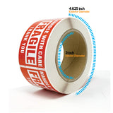 Fragile Label 2" x 3" - Handle with Care - Shipping Sticker