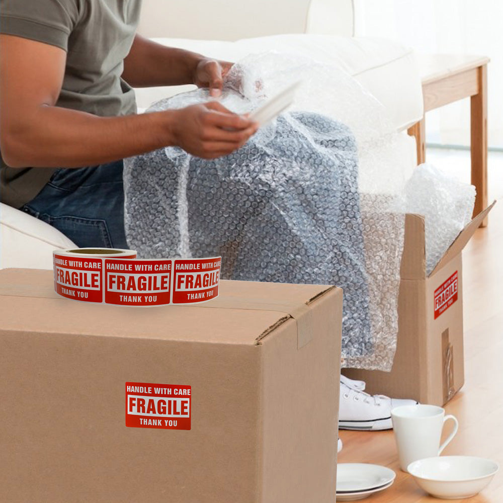 Adesivi Fragili Handle With Care 7.6x12.7cm - Etichette Di Avvertimento Per Pacchi E Spedizioni - Foto 4