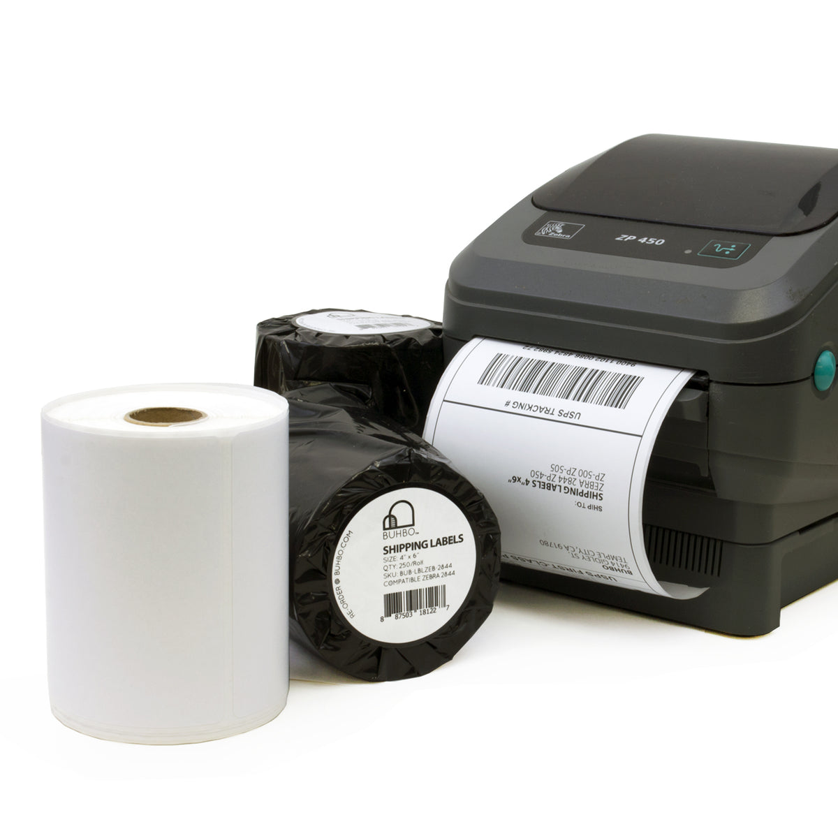 4x6 Labels 4 Rolls 4x6 Direct Thermal Shipping Labels – 250 Labels Per Roll – For Zebra 2844, ZP450, Eltron Printers Zebra Label Printer 4x6 - Foto 9